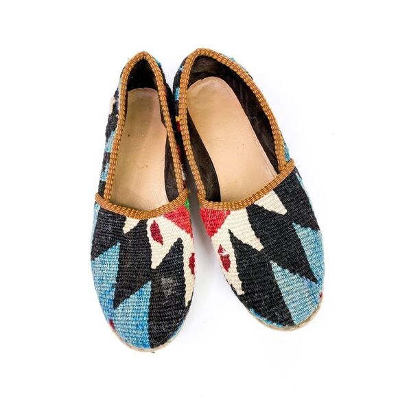 Artemis Design Co Women’s‎ Turkish Kilim Loafer One of a Kind! Size 38 or 7 - Picture 2 of 7